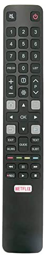 VINABTY RC802N Universelle Télécommande Convient pour TCL Smart TV 32ES560 32ES580 40ES560 43EP640 43EP660 50DP660 50EP640 50EP660 50EP680 55DC760 55DP660 55EC780