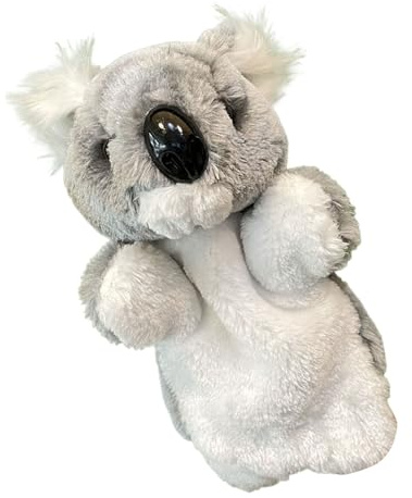 Puppet Koala – Handpuppe aus Plüsch, handgefertigt für und Erwachsene | Realistischer Koala-Handpuppen mit beweglichen Armen und Beinen | Ideal für Erzählung, Lernspiel und Spielspaß