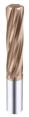 Escariador de máquina de carburo revestido con flauta recta helicoidal, sujeción de escariador H7 de acero endurecido 4/6F(Spiral Flute,7.6mm)