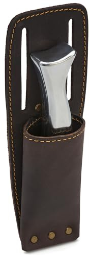 'OX Tools Leather Tool Holsters & Pouches – Hammer, Tape Measure, Utility & Roofer’s Knife Holders – Durable Oil-Tanned Leather for 2'' Tool Belts'
