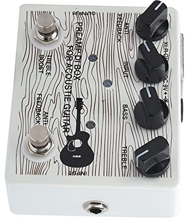 Akozon Gitarrenpedal, Elektrischer Vorverstärker, Verbesserte Soundeffekte und Kompaktes Design – Pedal, Elektrischer Vorverstärker, Gitarren, Tragbar, mit LED-Anzeige, Instrumentenausrüstung aus