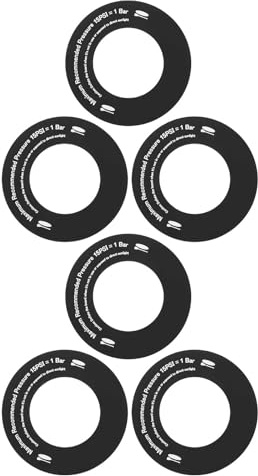 PAMINGONO 6 Unidades Juntas para Válvula Negra para Colchones Hinchables Tablas de Paddle Surf y Kayaks Accesorio de Repuesto para Boquilla de Aire de Equipos Inflables
