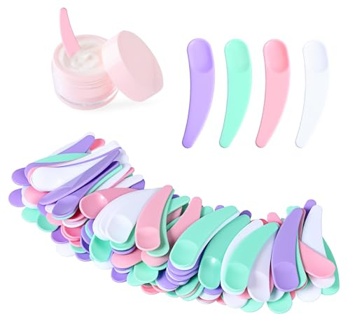 Guduling 200 espátulas cosméticas para crema, mini espátulas, espátulas de crema, espátulas cosméticas, multicolor, espátula cosmética, máscara para extraer el resto de la crema facial