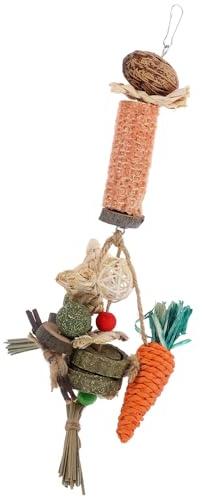 KOMBIUDA Natürliches Kaninchen Kauspielzeug aus Maiskolben Beruhigender Zahnpflege-Snack für Zwergkaninchen Meerschweinchen und Hamster Fördert Gesunde Zähne und Spielerisches Kauen für