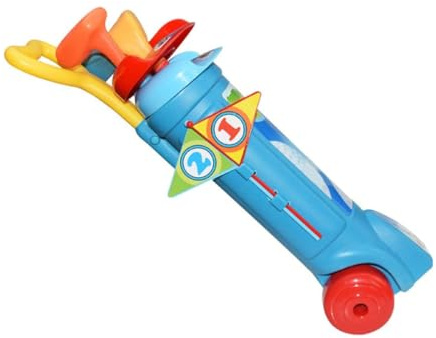 Whyzsjnclg Clubs de Golf pour Enfants, Ensemble de Clubs Golf pour Enfants, Jouet éducatif précoce, Jouet Sport, pour garçons et Filles, 3, 4, 5, 6 Ans, Roue Couleur aléatoire, Mini Ensemble