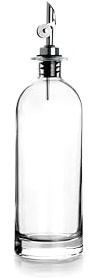 IBILI - Aceitera Con Vertedor Protector Basculante 500 ml, Vidrio y Acero Inoxidable