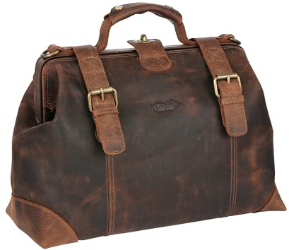 kalahari Kaama LS-34 Fototasche, Typ Doktorkoffer, braunes Leder