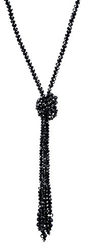 1920-tals Charleston-halsband, vintage, dam, långt pärlhalsband i flera rader för kvinnor, 55 cm, Akryl kristall pärla, Kristall