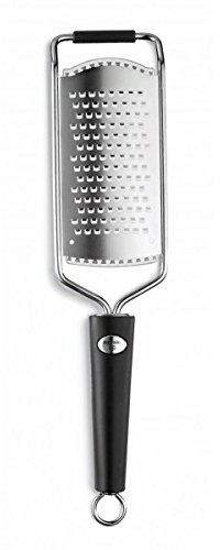 Ausonia - Grattugia inox multiuso da cucina per grana, verdure, carote, formaggio con fori medi