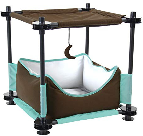 Kitty City Claw Indoor and Outdoor Mega Kit Katzenmöbel, Katzenschläfer, Outdoor Kennel, 17.8x17.8x17.2 Inch (Pack of 1)