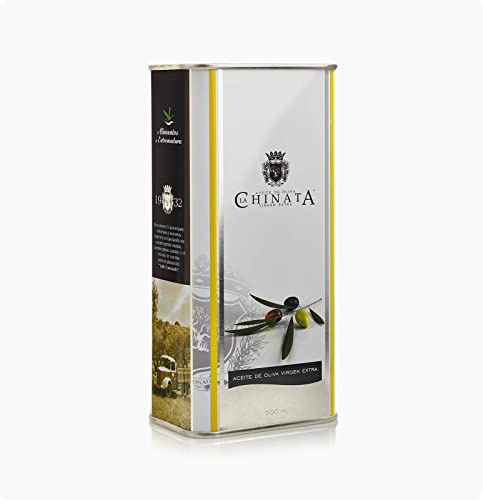 La Chinata Natives Olivenöl Extra Große Dose, Natives Olivenöl in attraktiver Dose, 2er Pack (2 x 500 ml)