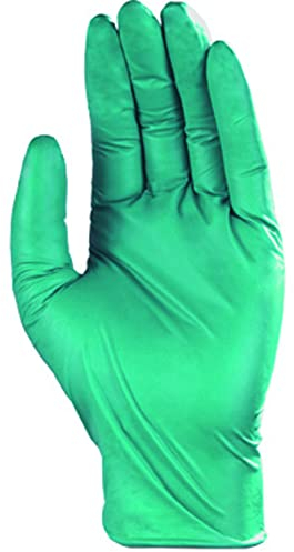 Euro Protection – Guantes desechables de nitrilo verde. Interno clorinato, grosor 0.12 mm. AQL 1,5. Conf.10 Box de 100 unidades.