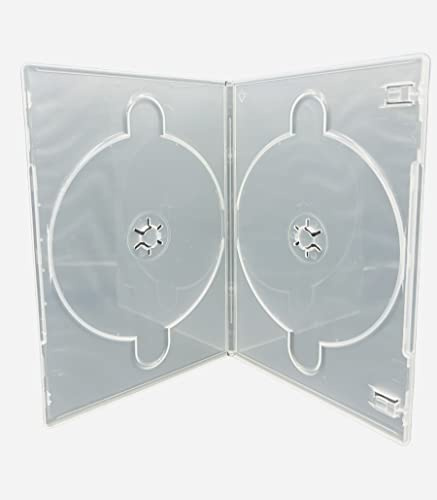 100 custodie doppie per DVD / CD / Blu-ray, spessore 7 mm, marchio Dragon Trading®