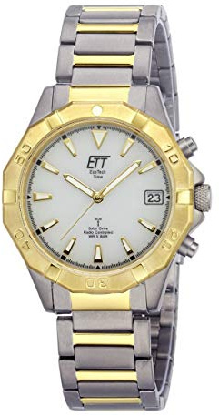 ETT Eco Tech Time Funk Solar Herren Uhr Analog mit Titan Armband EGT-11359-25M