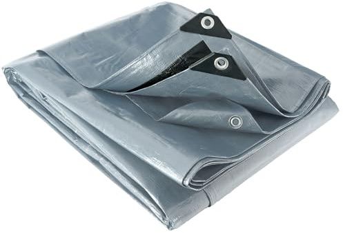 WERKA PRO Lona Multifuncional Gris y Negra 200 g/m2 6 x 12 m