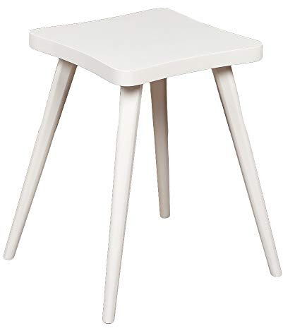 LEBENSwohnART Beistelltisch UNO 35x50cm (BxH) Weiß Holz Nachttisch Blumentisch Tisch