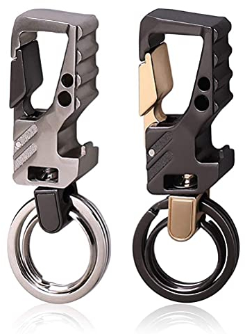 2 Pcs Uomini Portachiavi Auto, Metallo Apribottiglie Portachiavi Apribottiglie Regalo per Papà/Papà Marito Amico Ospite
