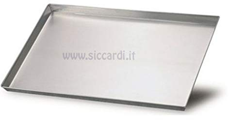 Teglia Rettangolare Professionale in Alluminio per Pizza focacce e Pasticceria (Cm 30 x 40 h 3)