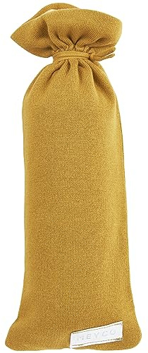 Meyco Baby Knit Basic Wärmflaschenbezug (fein gestrickt, weiches Material, leicht zu öffnen und schließen dank Kordelzug, aus 100% Baumwolle, einfache Pflege), Honig Gold