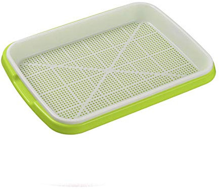 TopHomer Seed Sprouter Tray Soil-Free, Food Grade PP Healthy Wheatgrass Grower, Two-Tiered Plant Soilless Seed Tray for Beans, Peas, Wheatgrass and more Blue/Pink/Green/Purple