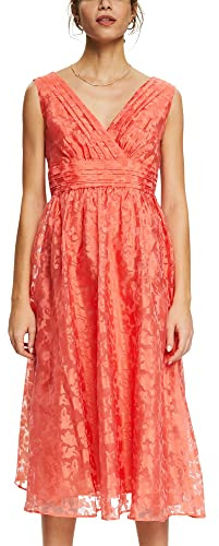 ESPRIT 042EO1E338 Vestido, 870/CORAL Orange, 36 De Las Mujeres