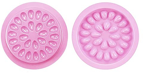 CENPEK Paquete de 100 Soportes para Pegamento para pestañas, Soporte para Pegamento para pestañas postizas, Bandeja para extensión de pestañas, Soporte para Pegamento, Almohadillas para paletas