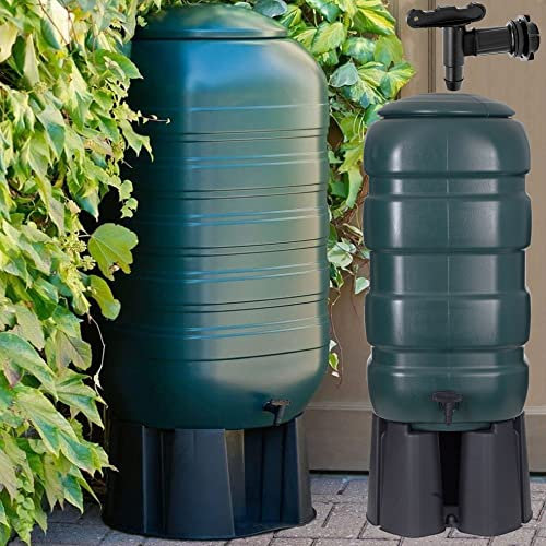 Water Butt Set with Stand Diverter & Tap Garden Waterbutt Barrel Rain Water Collector 100L, 230L & 250L (230 Litre)