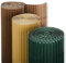 Floordirekt Valla de privacidad para jardín, 100 cm de alto x 500 cm de largo, protección contra el viento, para terraza y balcón, láminas de protección visual de PVC, color marrón