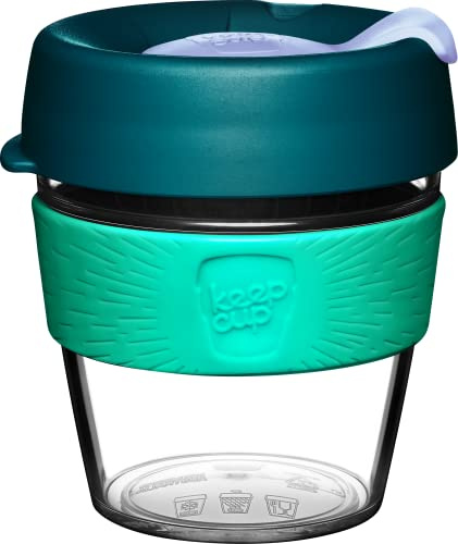 KeepCup Tasse à café originale en plastique léger réutilisable avec couvercle anti-éclaboussures – 227 ml – Eventide