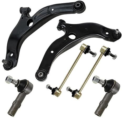 ATEC Germany 2x Querlenker Vorderachse vorne links & rechts, 2x Koppelstange vorne, 2x Spurstangenkopf, Kompatibel mit MAZDA 323 F VI (BJ), 323 S VI (BJ), PREMACY (CP)
