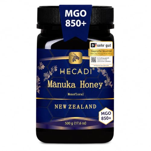 Miele di Manuka 850+ Originale della Nuova Zelanda, con contenuto di MGO certificato 500g
