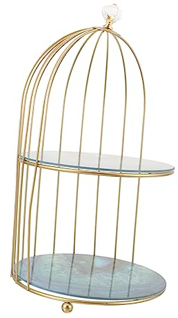 WHAMVOX Tiered Birdcage Tray Eleganter Kosmetik Organizer Im Vogelkäfig-design Für Schminktisch Und Büro Perfekter Aufbewahrungstray Für Make-up Parfüm Und Pflegeprodukte