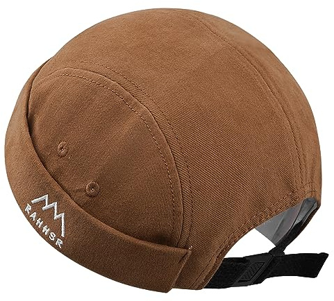CLAPE Casquette Homme Femme sans Visiere 5 Panel Coton Docker Hat Bonnet de Docker Protection UV Adjustable Beanie Brimless Hat
