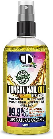 50ml Spray | 100% Natural Organic Extra Strong Anti Fungal Nail Treatment for Toenails, FUNGAL INFECTIONS, Nail Strengthener For Damaged Nails, Repair, Healing And Soothing Effect On Nail Treatment