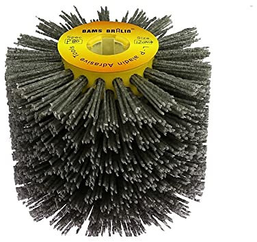INOKAI Drahtbürste Winkelschleifer,Nylonbürste 1 Stück Nylon Schleifdraht Trommel Polierscheibe Elektrobürste for die Holzbearbeitung Metallbearbeitung (Color : P120)