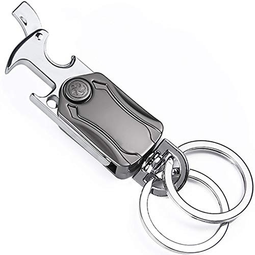Multifunctional Bottle Opener Keyring,LIUHUIZEYU Unboxing Keychain with Cutter Bottle Opener,Phone Holder 360 Rotatable Opener Open The Beer Drink Bottle Cap Easily Express for Men Boys Women Gift