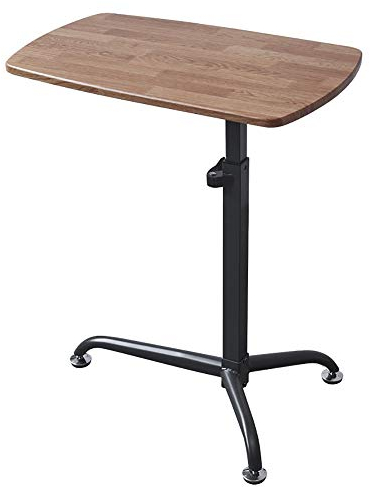 Rednerpult, Stehpult, mobil, höhenverstellbares Podium, robuster Stahlrahmen, für Schule, Rede, Geschäft, Restaurant, Hochzeit (Puzzle Wood 62x38x101cm)