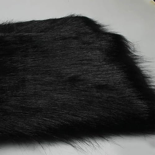 Kunstpelz-Überwurf, Kunstpelzstoff, langflorig, zotteliger Kunstpelzstoff zum Selbermachen, Nähen, Foto-Requisite, Cosplay-Kostüm, 50 x 170 cm, für Kleidung, Socken, Puppen, Weihnachtsbäume usw.
