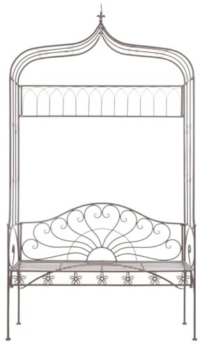 HETFTJN Bänke Bierbankgarnitur Blumenbank Outdoor Balkon Sessel - Gartenbank 122 cm Eisen Antik Braun für Balkon Terrassen Garten Draussen