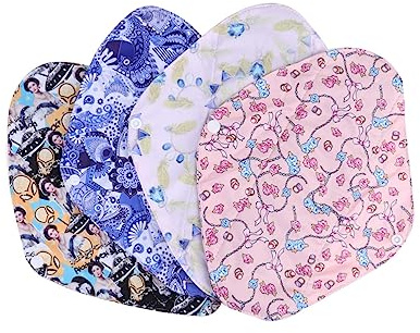 minkissy Toallas Menstruales Lavables De Carbón De Bambú 4 Piezas Talla l Reutilizables Protección Ecológica Confort Femenino Cuidado Menstrual