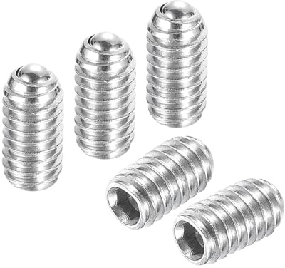 QUARKZMAN Vis À Pointeau À Bille, M3 x 6mm Acier Inoxydable 304 Métrique À Ressort Hexagonale 10pcs