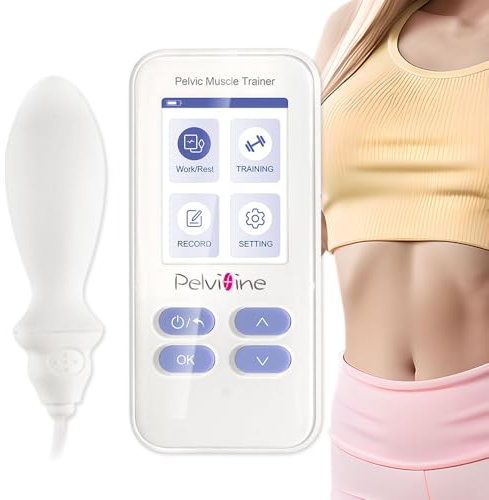 Pelvic Muscle Trainer for Kegel Exerciser with Inflatable Sensor Probe Strengthen Your Pelvic Floor (Pelvic Muscle Trainer with Probe)(Batteries not Included)