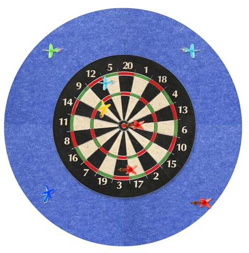 KEAGAN Dartboard-Wandschutz, Dartboard-Umrandung, Wandschutz aus Filz, Dartboard-Wandschutz, Selbstklebend, Gespleißte Wandumrandung, Dartboard-Rückseite, Filz-Wandfliesen, Korkplatte (Runden)