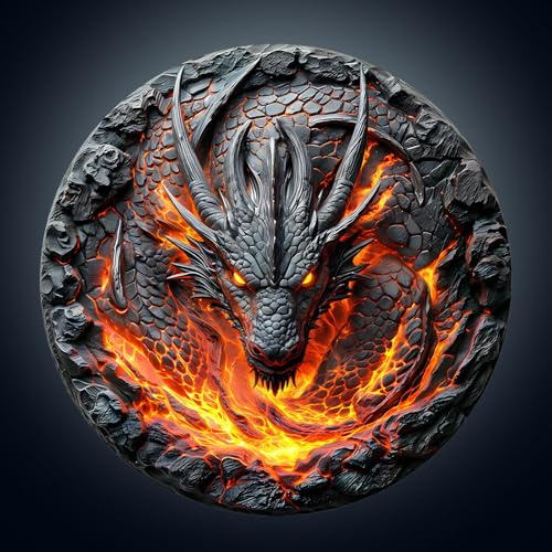 Wooden Puzzles for Adults, 34x34cm Flame Wall Dragon Wooden Jigsaw Puzzles | Unusual Animal Shape 270 Pcs Wood Puzzle, Ideal for Family Games, Birthday Gifts & Home Decor