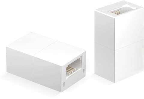 Uvital BT 6P4C Inline Coupler, RJ11 Female to Female Cable Extender, Used for the Connection of BT Equipment, Extend the Telephone Cable
