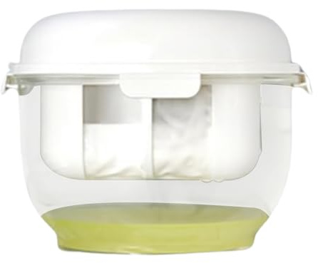 Macchina per yogurt – Macchina automatica per yogurt, contenitore e filtro portatile | Colino per yogurt, comodo scolapiatti per latte, con coperchio trasparente per setacciare il latte di noci