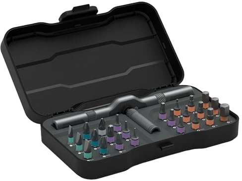 Juego de destornilladores magnéticos 24 en 1, kit de herramientas de trinquete profesional con puntas de acero Cr-V, juego de destornilladores Torx para reparación de precisión (24 en 1)