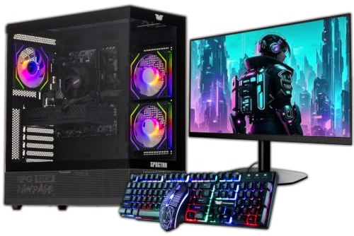 Veno Scorp Budget Gaming PC 22” Bundle Intel Core i5 3rd 16GB RAM - 500GB HDD – 256GB SSD – RTX 3050 6GB NeonZilla ARGB Case - WINDOWS 10