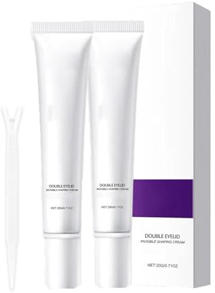 Unsichtbare Doppellid-Styling-Creme, langanhaltend, wasserfest und schnelltrocknend, sanftes, rückstandsfreies, natürliches Finish, ideal für Frauen und Männer