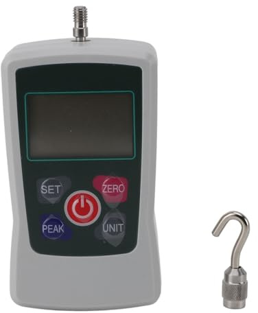 WALFRONT Kraftmessgerät, Push-Pull-Tester, Digitales Messgerät, Tragbar, 500 N, Leicht, Kompakt, Eingebauter Sensor, Lange Batterielebensdauer, Breite Nutzung, Genaue Kraftmessung mit